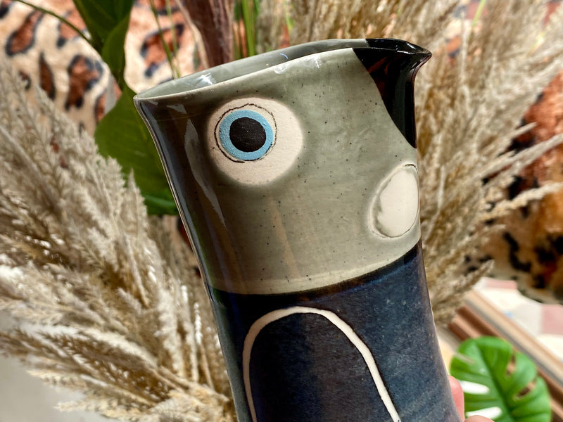 Ceramic Native Bird vase/jug