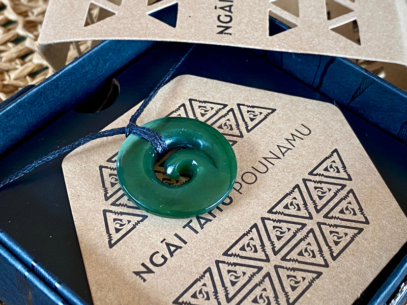 Ngāi Tahu Pounamu Koru Pendant