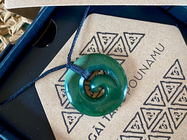 Ngāi Tahu Pounamu Koru Pendant