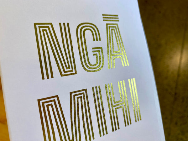 Card - Nga Mihi Gold Foil