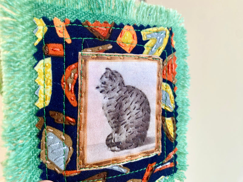 Textile Cat Brooches