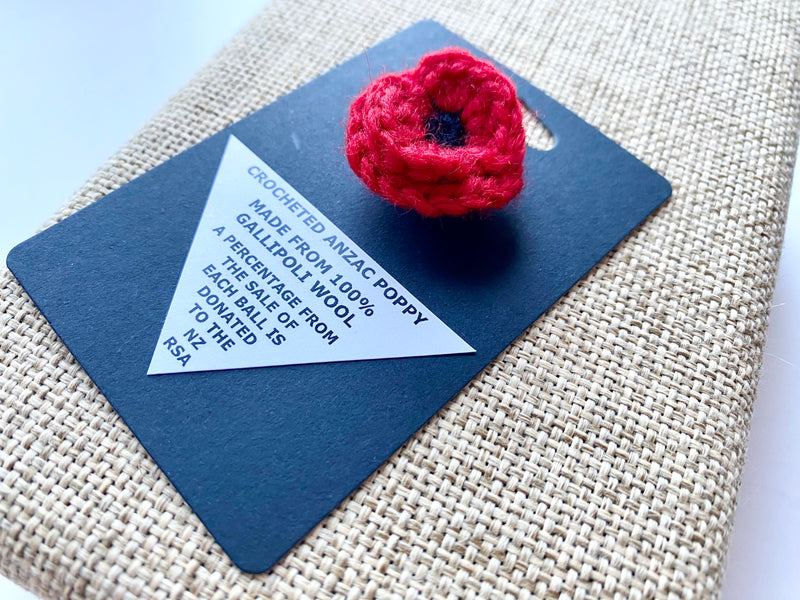 Anzac Poppy Brooch