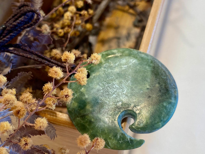 Contemporary Pounamu Koru pendant