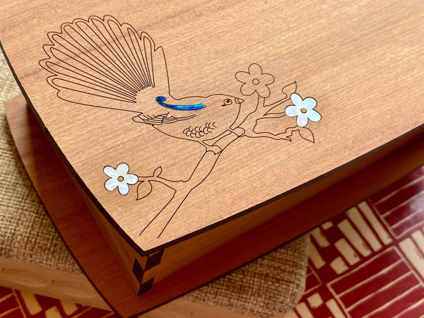 Rimu Jewellery Box with Fantail