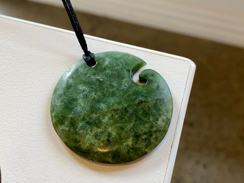 Contemporary Pounamu Koru pendant