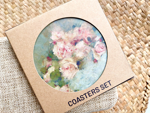 Coasters set of 4 - Roses