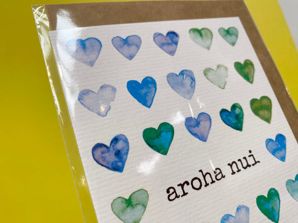 Card - Arohanui Hearts