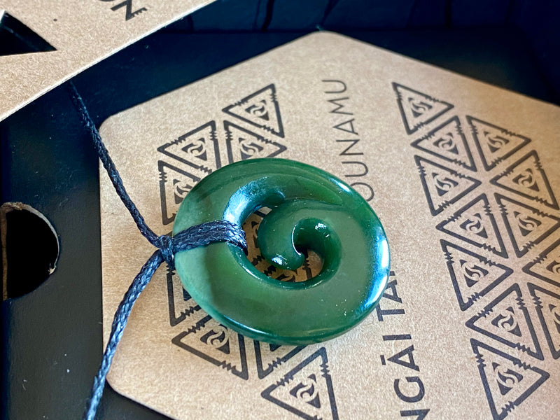 Ngāi Tahu Pounamu Koru Pendant