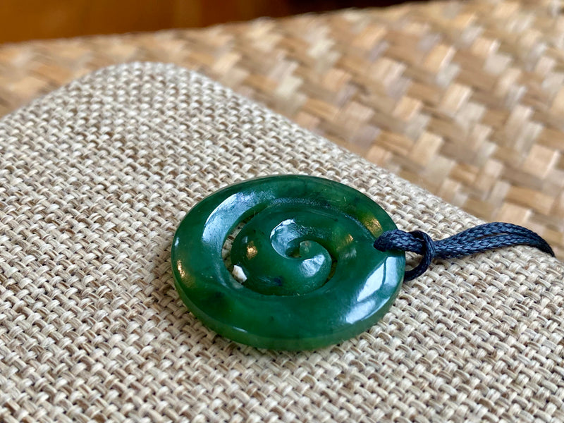 NZ Pounamu Koru Spiral pendant