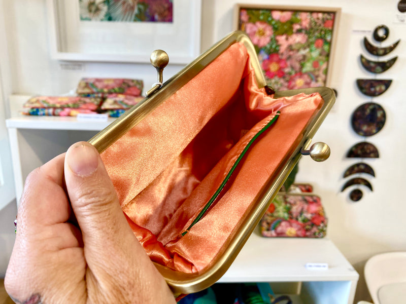 Wild Roses Velvet Clutch Purses