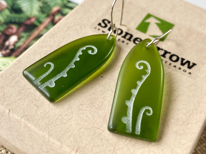 Glass Fern Earrings