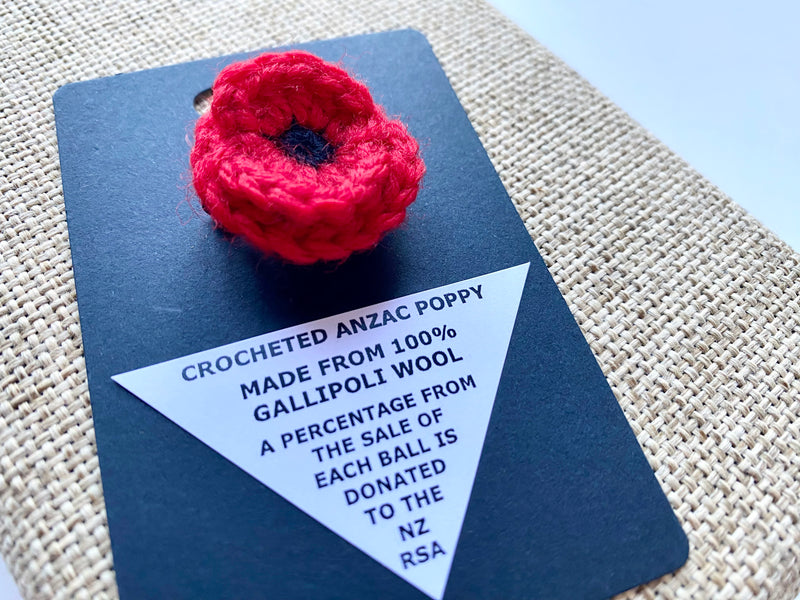 Anzac Poppy Brooch