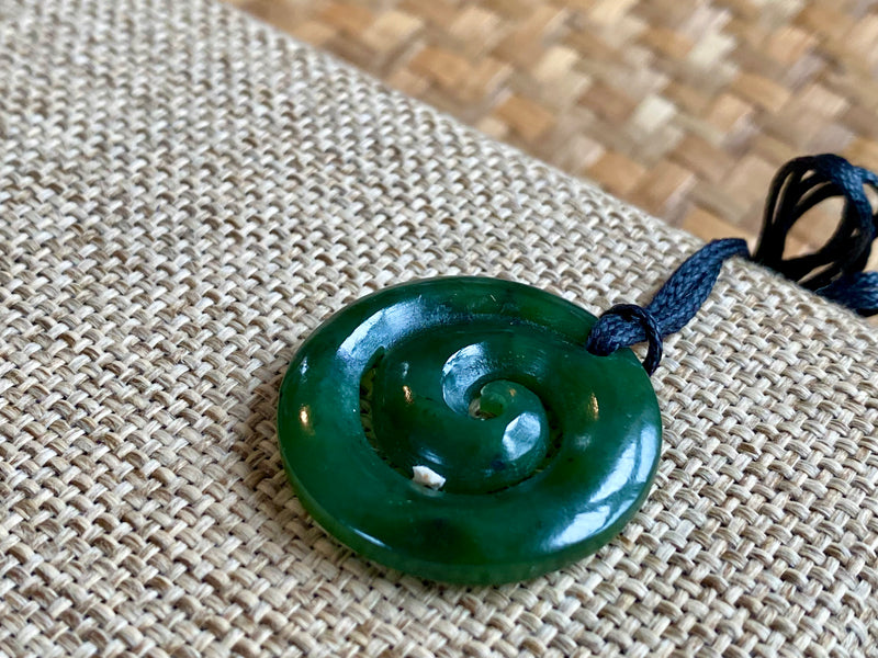 NZ Pounamu Koru Spiral pendant