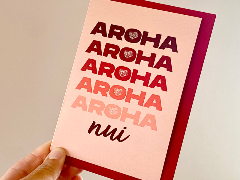 Card - Aroha (red)