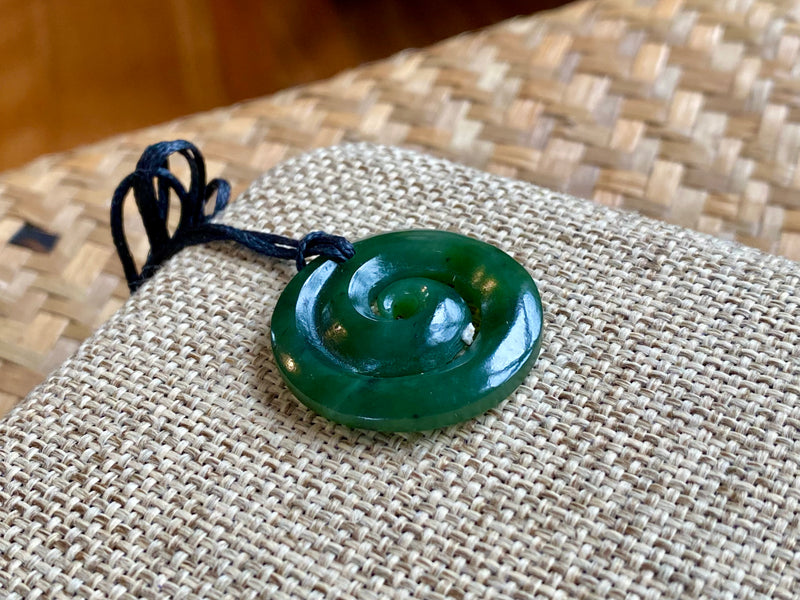 NZ Pounamu Koru Spiral pendant