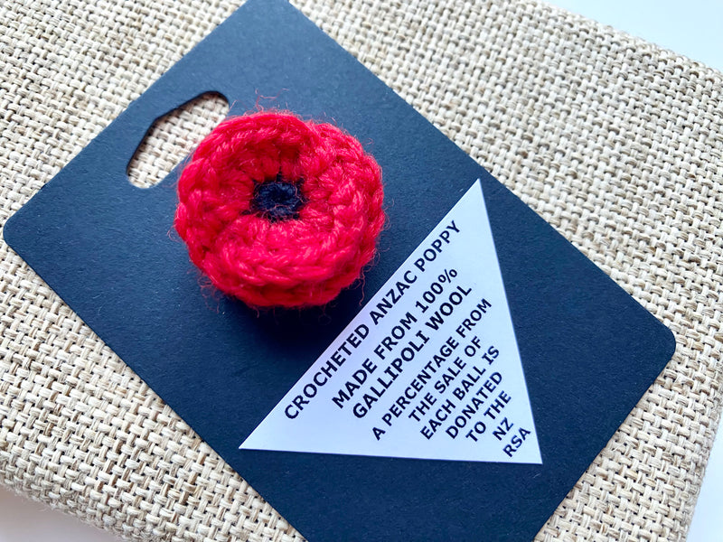 Anzac Poppy Brooch