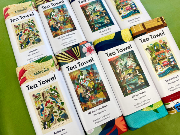 Ellen Giggenbach NZ Art Teatowel Range