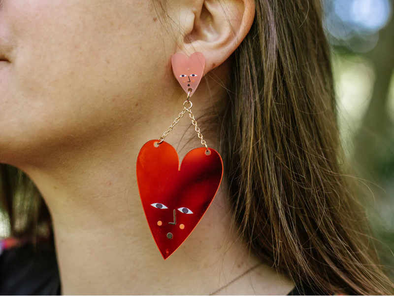 Studio Soph Earrings - Mirror Hearts