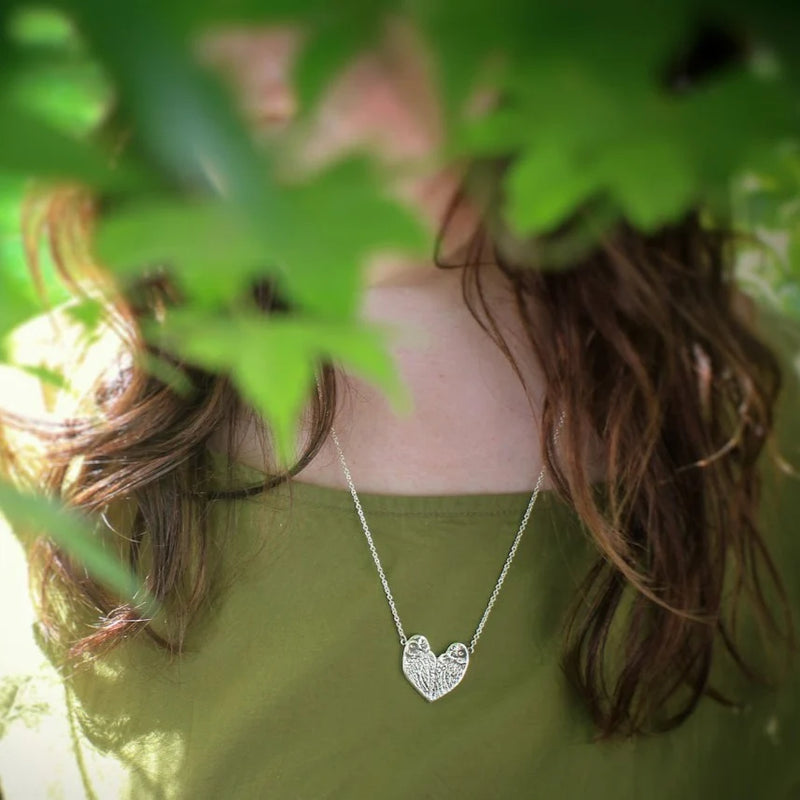 Silver Ruru Heart Necklace