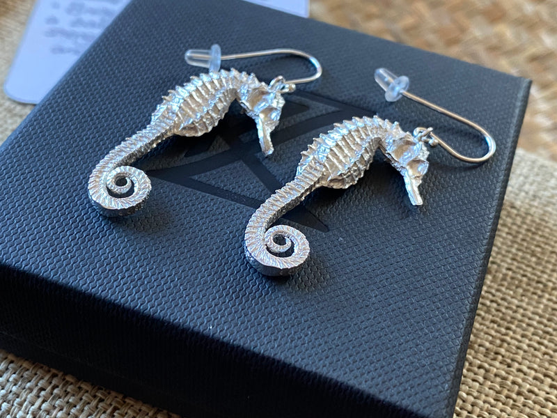 Seahorse Earrings - silver