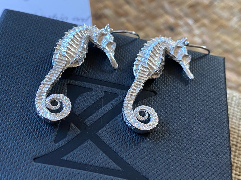 Seahorse Earrings - silver