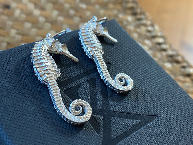 Seahorse Earrings - silver