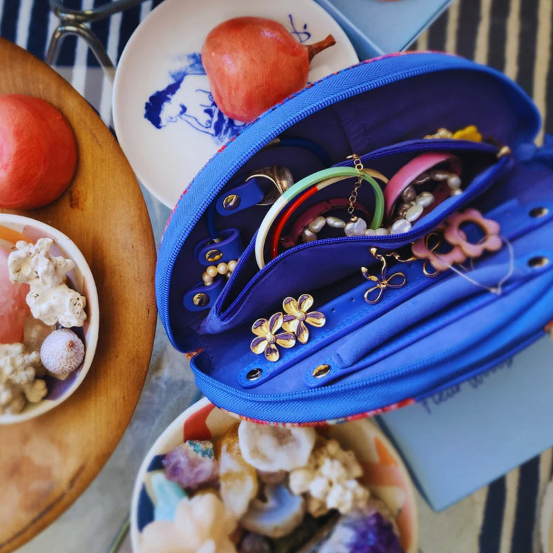 Velvet Jewellery Case - Rivers and Roads