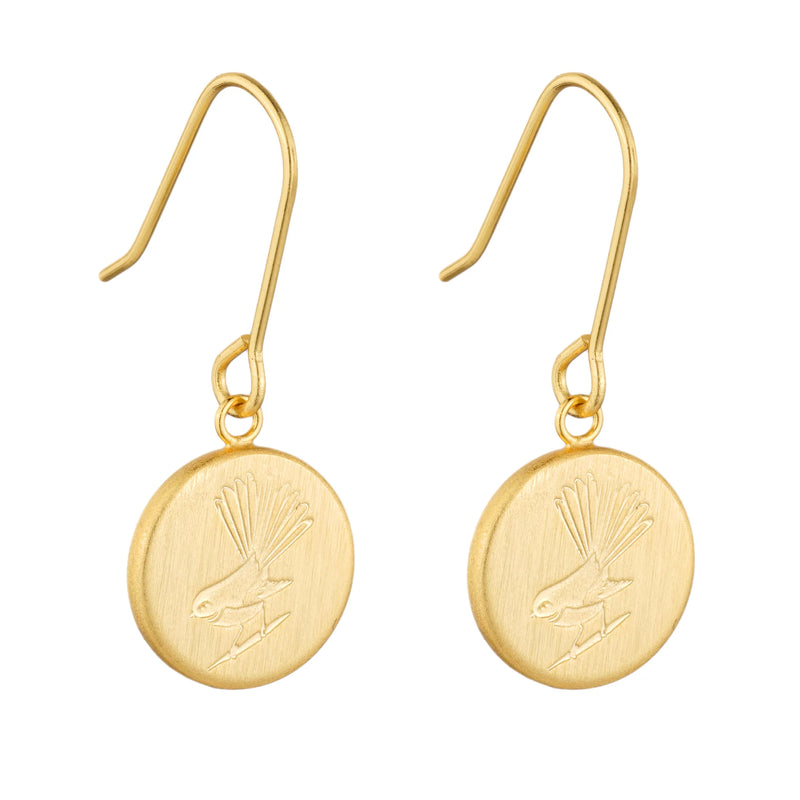 Little Taonga earrings - Fantail Circle drops