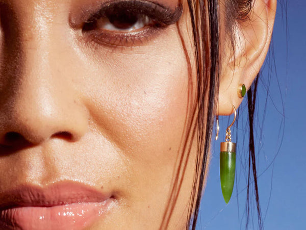 NVK Pounamu Point Earrings