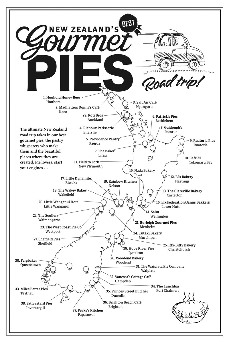 NZ's Best Gourmet Pies Teatowel