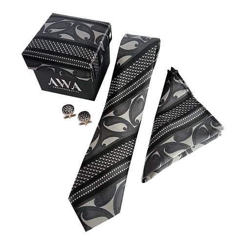 Māori Design Tie and Cufflink Sets