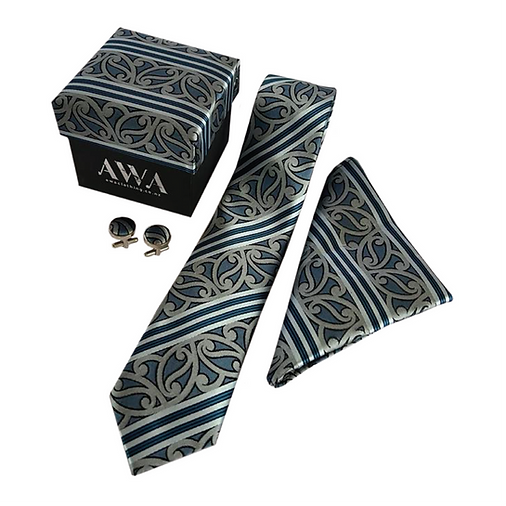 Māori Design Tie and Cufflink Sets