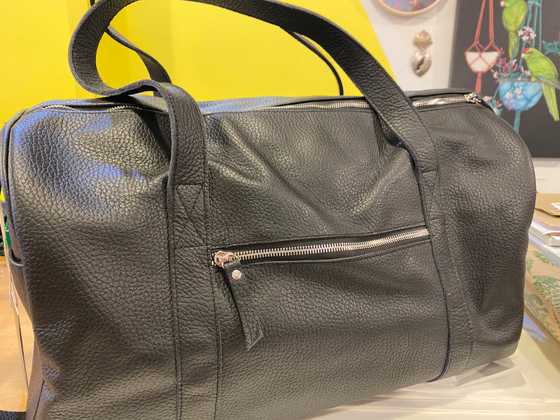 Leather Overnight Duffle Bag