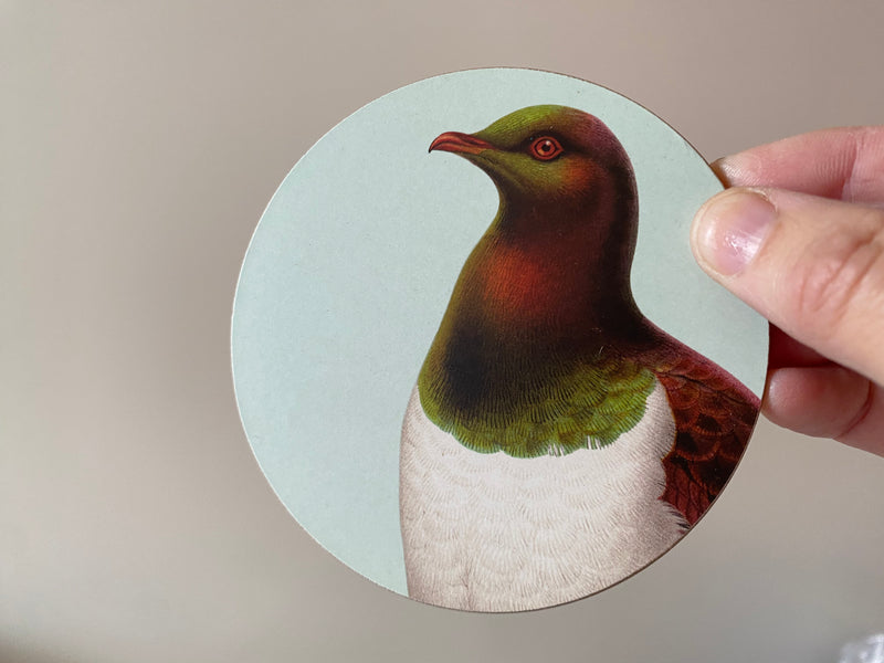 NZ Native bird cork coasters assorted