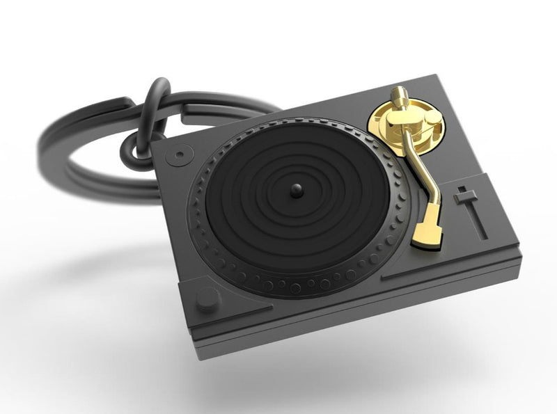 Record Player Key Chain Keyring