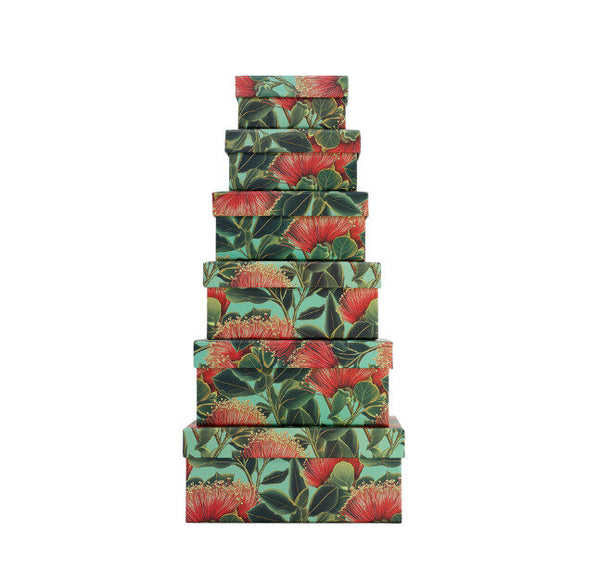 Moana Rd Pohutukawa Boxes set of 6
