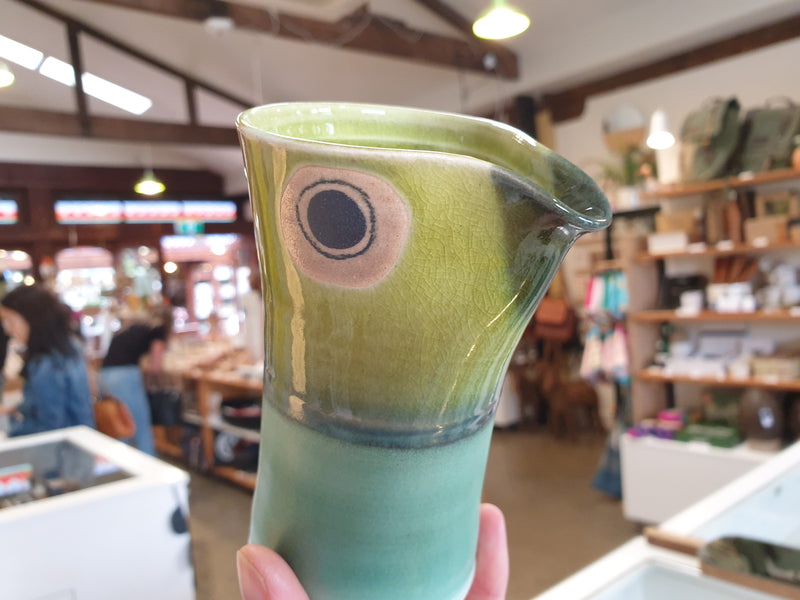 Ceramic native bird vase/jug - small