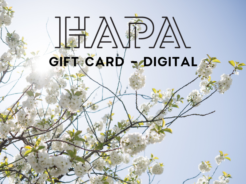HAPA ONLINE GIFT CARD (receive instantly by email, for use online)