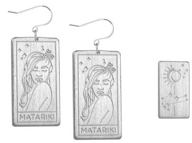 Little Taonga earrings - Matariki (silver)