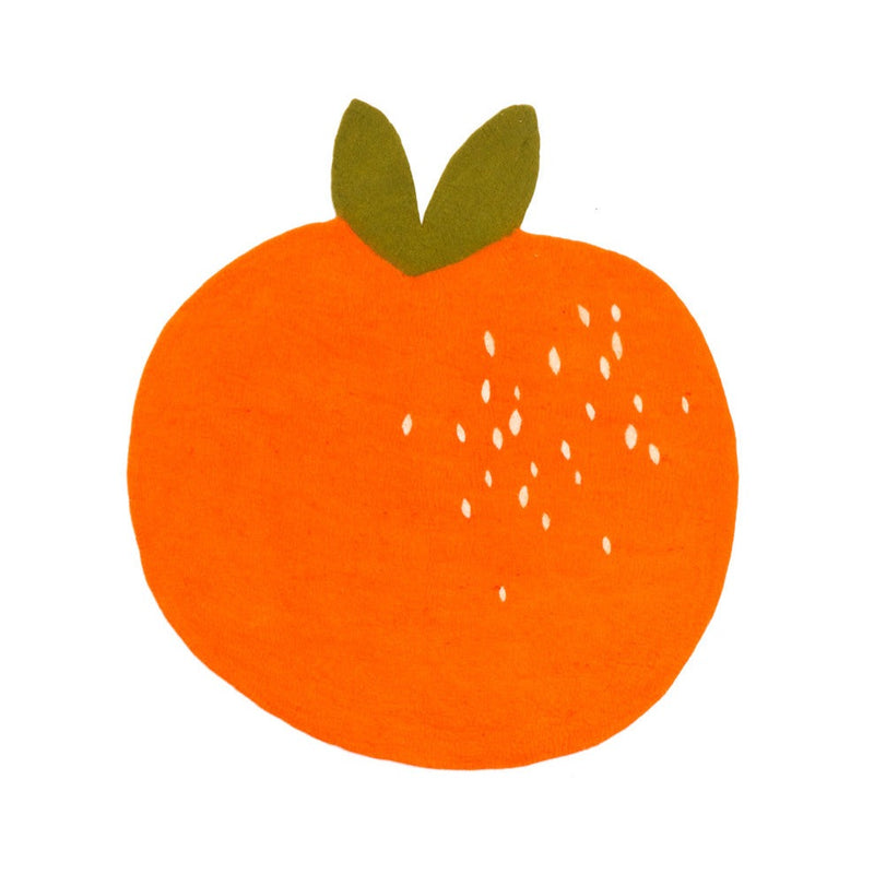 Felted Clementine Orange Rug