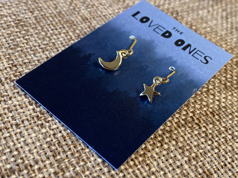 Love You To The Moon Hook earrings