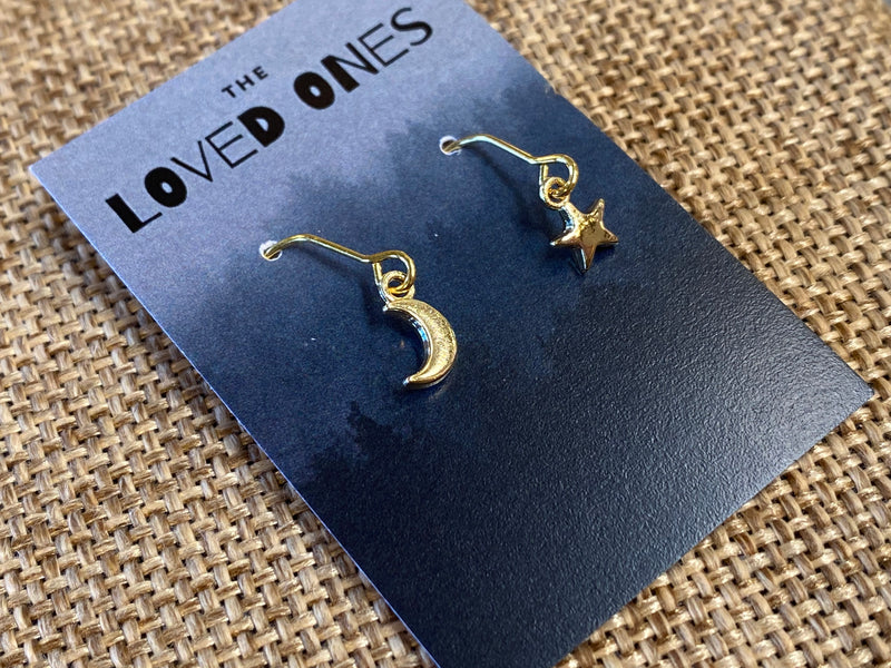 Love You To The Moon Hook earrings