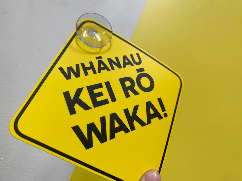 Whānau on Board sign