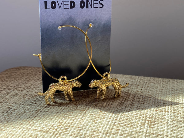 Leopard Hoop earrings