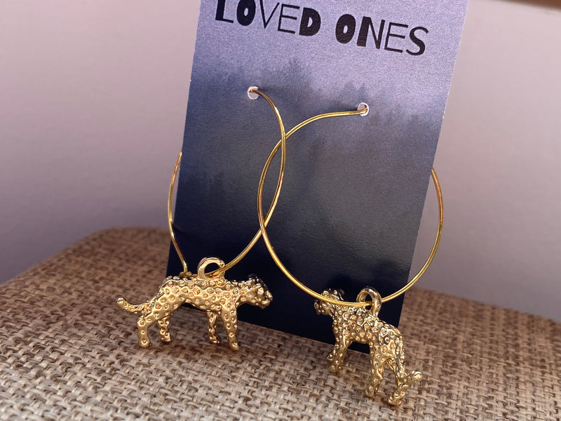 Leopard Hoop earrings