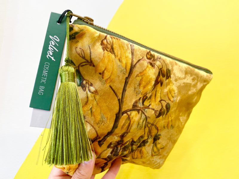 Kowhai Velvet Cosmetic Bag