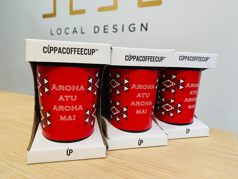 Takeaway Coffee Cup - Aroha design