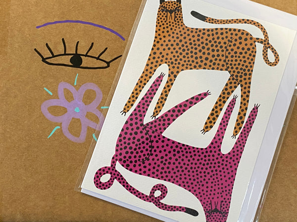 Card - Two Grumpy Cheetahs
