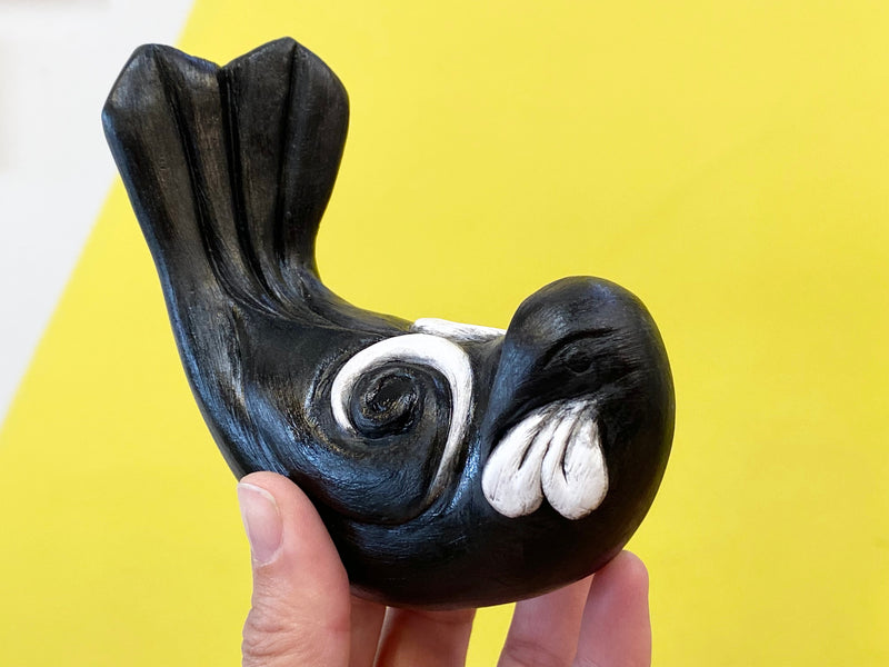 Marion Flavell Pottery Tui bird