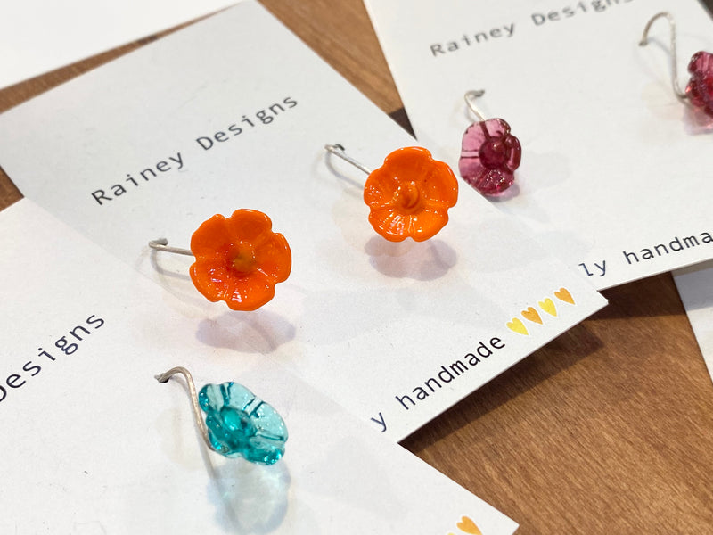 Glass Flower earrings